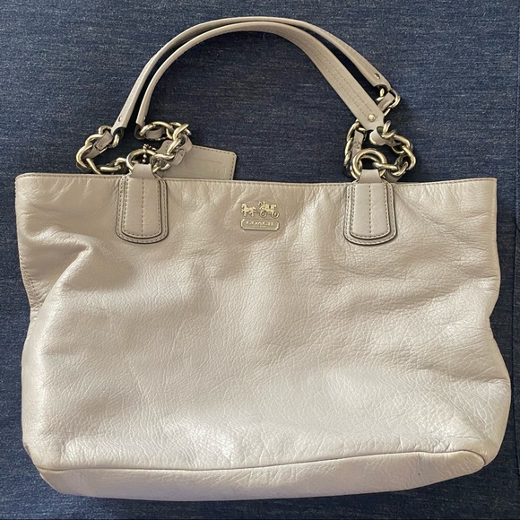 Coach Handbags - Coach Madison Leather Grey Purse - J1280-20466